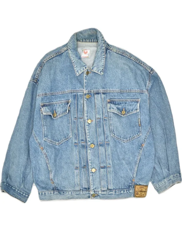 STEFANEL Mens Denim Jacket UK 42 XL Blue Cotton