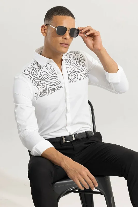 Strandy Beaded White Shirt