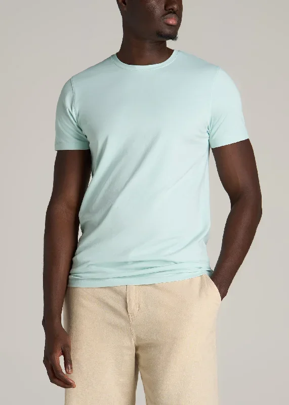 Stretch Cotton MODERN-FIT T-Shirt for Tall Men in Mint