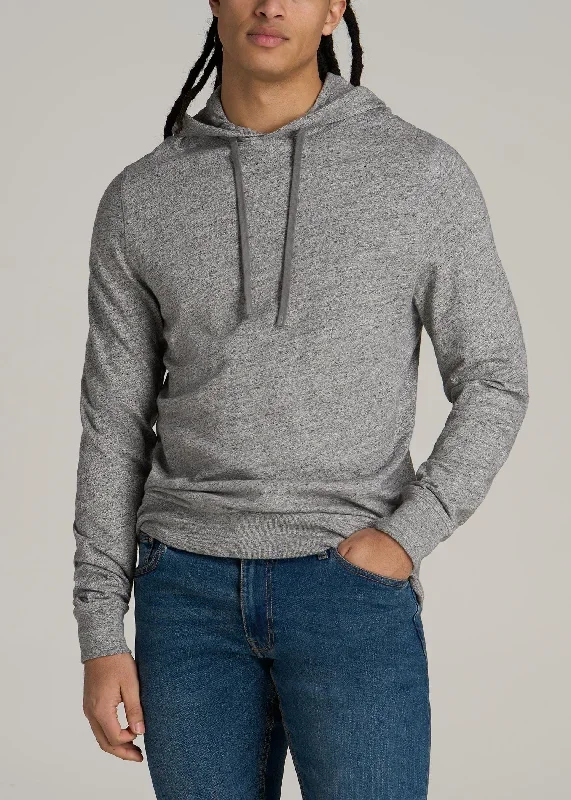 Sunwashed Slub Pullover Men's Tall Hoodie in Heathered Grey