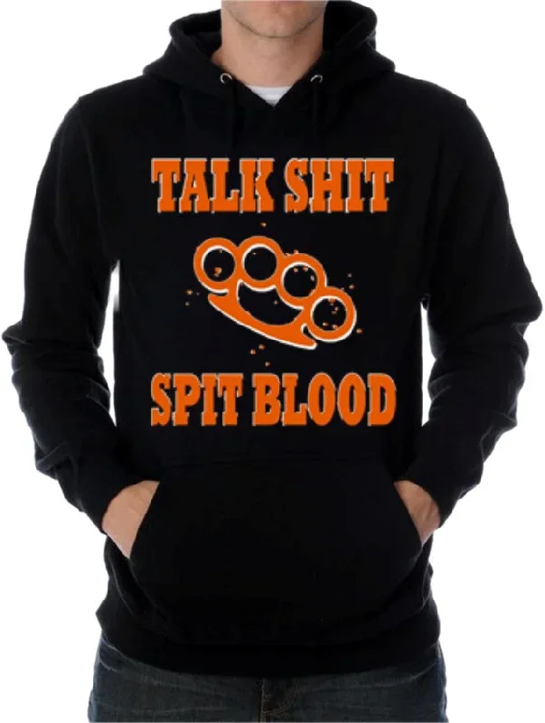 ""Talk Shit Spit Blood"" Biker Hoodie