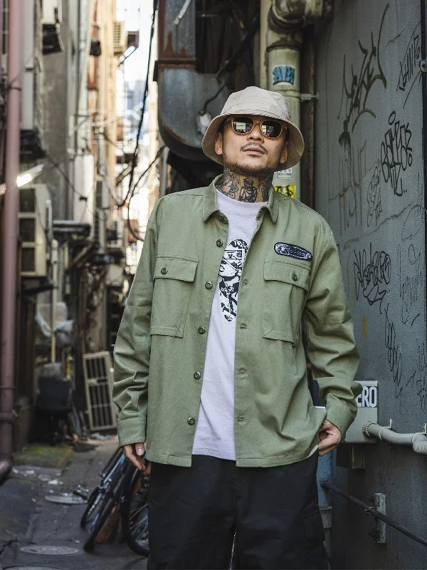 Tokyo True Pinned Workshirt Long Sleeve Shirt - Light Army