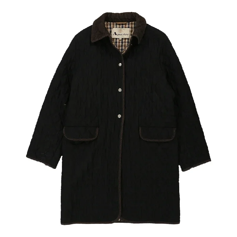 Aquascutum Coat - Large Black Polyester Blend