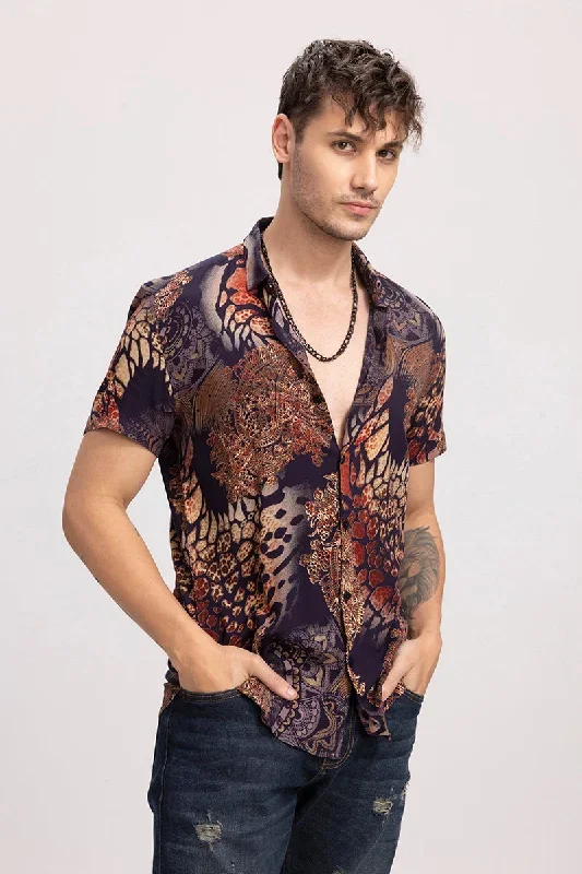 Wild Flower Dark Brown Shirt