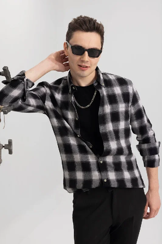 Window Pane Black Checks Shirt