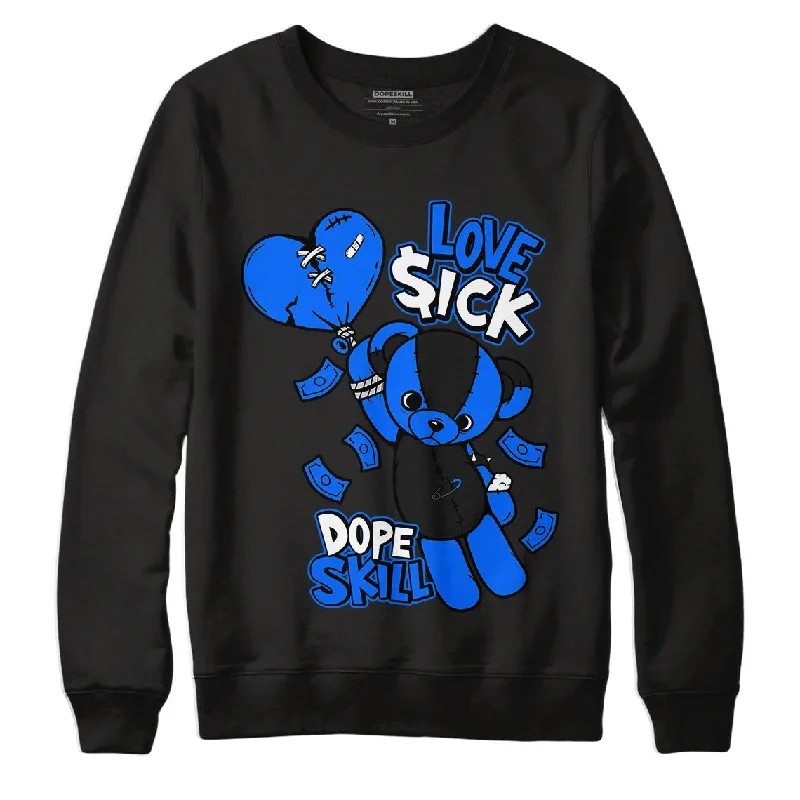 Yz 350 Boost V2 Dazzling Blue DopeSkill Sweatshirt Love Sick Graphic